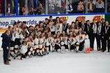 Hokejisté německé reprezentace na mistrovství světa 2023 získali stříbrné medaile