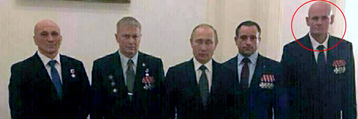Dmitrij Utkin na recepci v Kremlu u ruského prezidenta Vladimira Putina