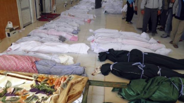 Oběti masakru v syrském Húla