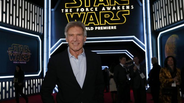 Star Wars světová premiéra v Hollywoodu - herec Harrison Ford