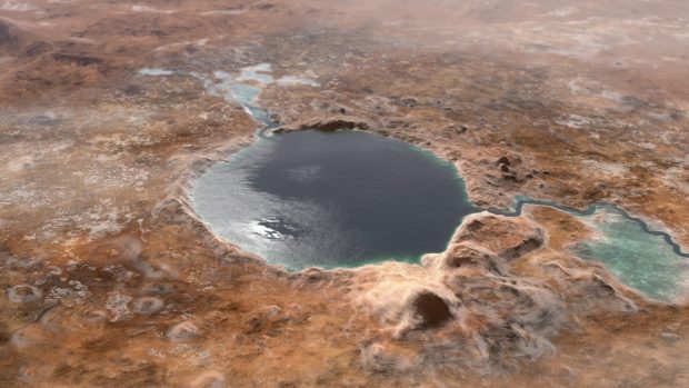 V dávné minulosti byl marsovský kráter Jezero skutečným jezerem, které plnily řeky