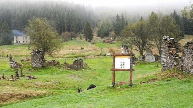 Zaniklá obec Königsmühle v Krušných horách