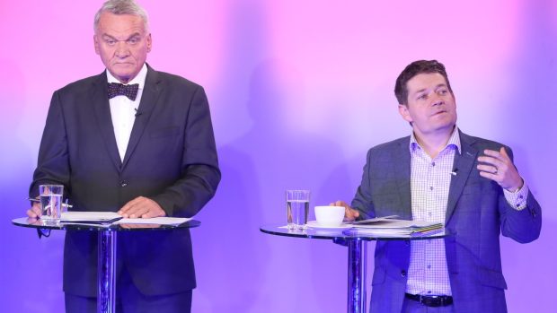 Bohuslav Svoboda a Patrik Nacher v předvolební debatě