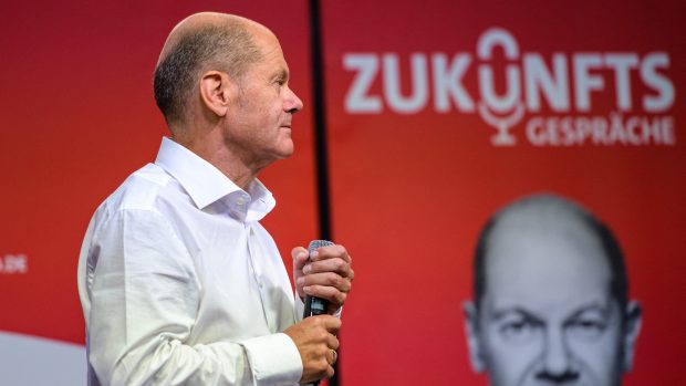 Kandidát na německého kancléře za SPD Olaf Scholz