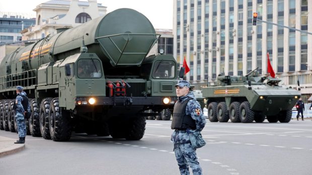 Ruské jaderné zbraně na přehlídce v Moskvě