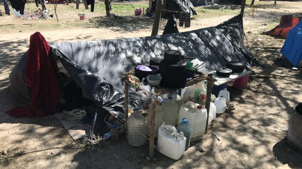 Uprchlický tábor ve městě Matamoros v Mexiku