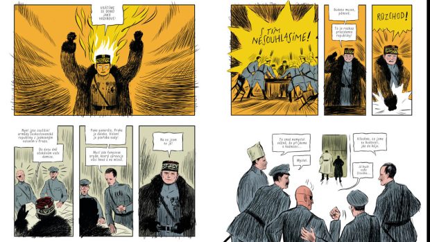 Ukázka z komiksového románu Štefánik