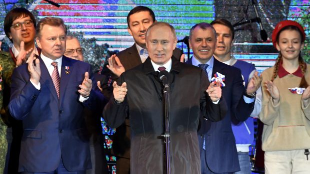 Ruský prezident slavil páté výročí připojení Krymu k Ruské federaci.