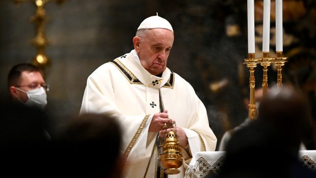 Papež František při oslavách Štědrého dne