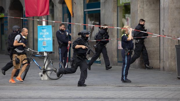 Zásah policie v centru německého Würzburgu