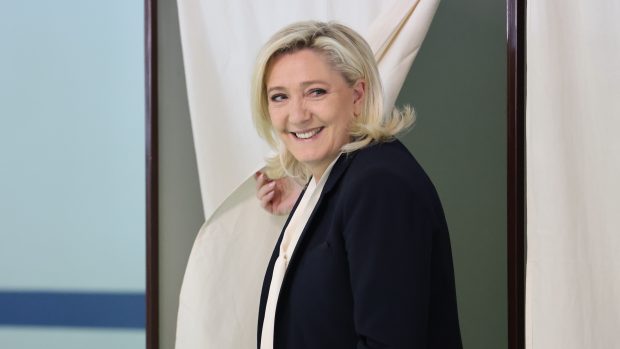 Marine Le Penová hlasovala v Hénin-Beaumont