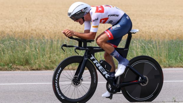 Italský cyklista Antonio Tiberi během závodu v červnu 2022