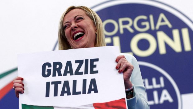 Vítězka italských voleb Giorgia Meloniová
