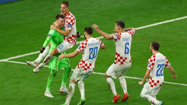 Fotbalisté Chorvatska slaví postup do čtvrtfinále
