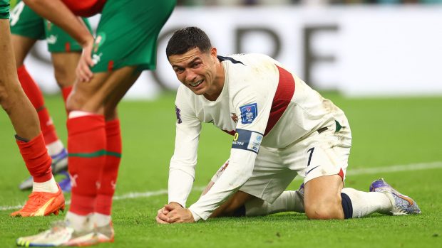 Ronaldo jen těžko nesl porážku s Marokem