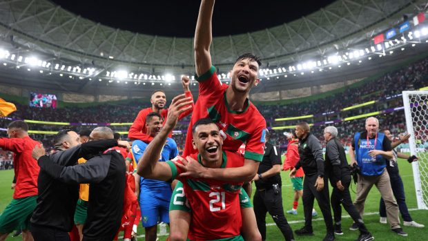 Fotbalisté Maroka slaví postup do semifinále mistrovství světa
