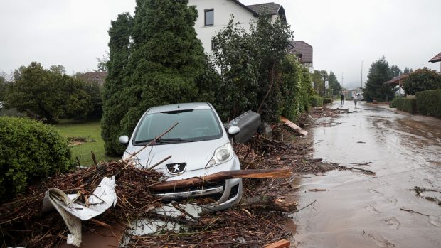 Slovinsko se potýká se silnými již několik dní, na některých místech způsobují záplavy