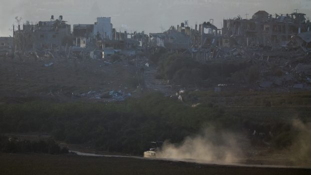 Izraelský tank v Pásmu Gazy