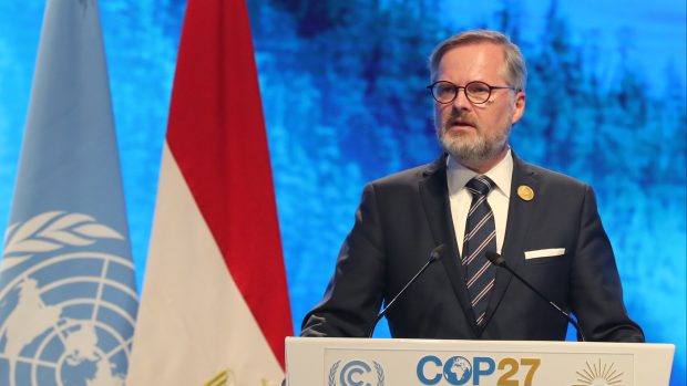 Premiér Petr Fiala (ODS) na světové klimatické konferenci COP27 v Egyptě