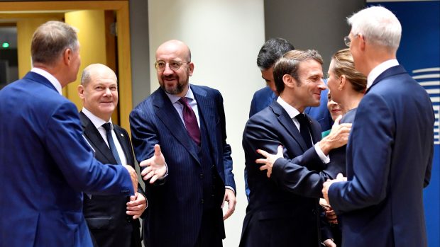 Lídři unijních zemí na summitu EU 21.10.2022