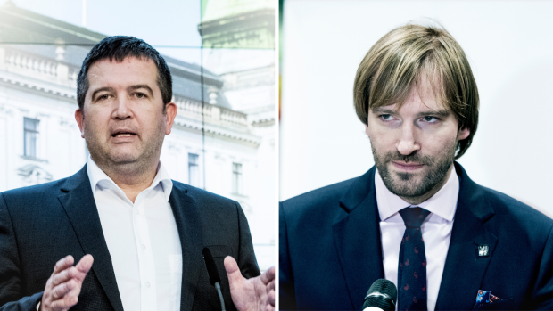 Nejvyšší důvěře se podle Centra pro výzkum veřejného mínění v červnu těšili ministr vnitra Jan Hamáček (vlevo) a ministr zdravotnictví Adam Vojtěch