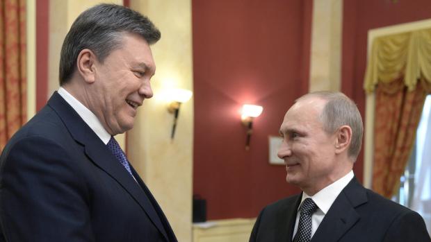 Prezidenti Viktor Janukovyč a Vladimir Putin při setkání v únoru 2014