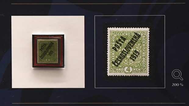 Československá poštovní známka z roku 1919