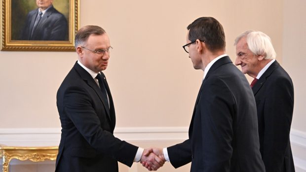 Polský prezident Andrzej Duda a premiér 
Mateusz Morawiecki