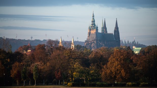 Počasí, podzim, Pražský hrad, ilustrační foto