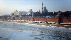 Zamrzlá řeka Moskva