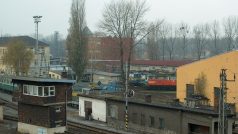 Pohled na část areálu hlavního nádraží v Ostravě-Přívoze