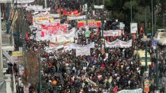 demonstrace v Aténách