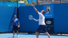 Tomáš Berdych na tréninku (Australian Open)
