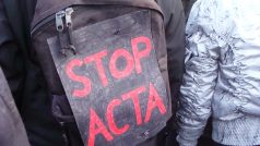 Protest proti podpisu kontroverzní smlouvy ACTA