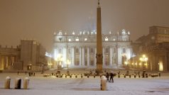 Stejně jako v jiných částech Itálie, také v Římě hustě sněžilo.