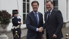 Premiér Petr Nečas se v Haagu sešel s nizozemským předsedou vlády Markem Ruttem