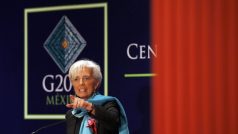 Výkonná ředitelka MMF  Christine Lagardeová na summitu G20 v Mexiku