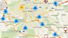 Mapa Prahy s dopravními informacemi