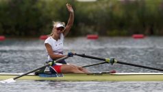 Miroslava Knapková se raduje z vítězství v olympijském semifinále