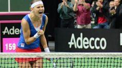 Lucie Šafářová ve finále Fed Cupu
