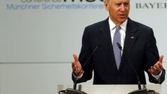 Americký viceprezident Joe Biden řeční na mnichovské bezpečnostní konferenci