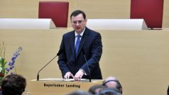 Český premiér Petr Nečas vystoupil v bavorském parlamentu
