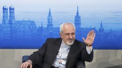 Íránský ministr zahraničí Džavád Zaríf na konferenci v Mnichově