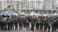 Demonstranti vyklidili v Kyjevě radnici
