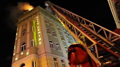 Požár v hotelu City Centre v pražské Revoluční ulici
