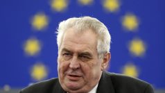 Prezident Miloš Zeman vystoupil v evropském parlamentu
