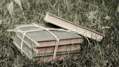 Knihy v trávě