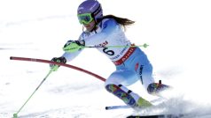Šárka Strachová v 1. kole slalomu na mistrovství světa v Beaver Creeku.