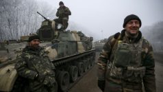 Ukrajinští vojáci poblíž města Debalcevo