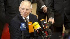 Německý ministr financí Wolfgang Schäuble po příjezdu na schůzku euroskupiny